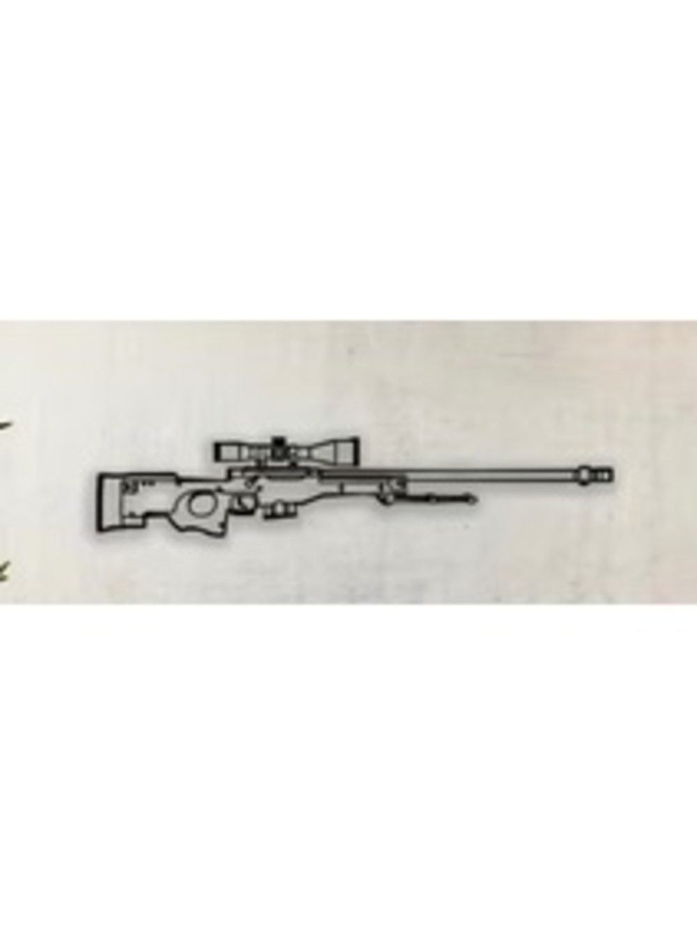Iron metal rifle wall art 15.57”